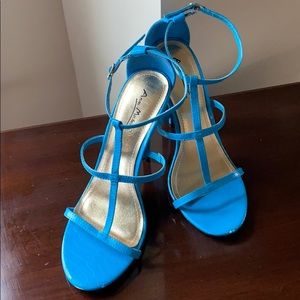 Turquoise Anne Michelle Sandal High Heels
